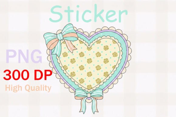 Bright Colorful Heart PNG Printable Art