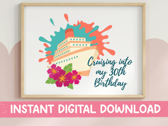 Cruising into My 30th Birthday SVG: Graphics & T-Shirt Designs