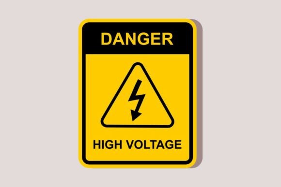 Danger High Voltage Warning Hazard Sign Graphics