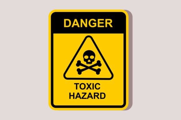 Danger Toxic Hazard Warning Sign Graphics
