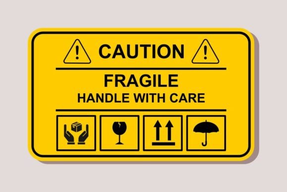 Fragile Handle With Care Shipping Label Graphics