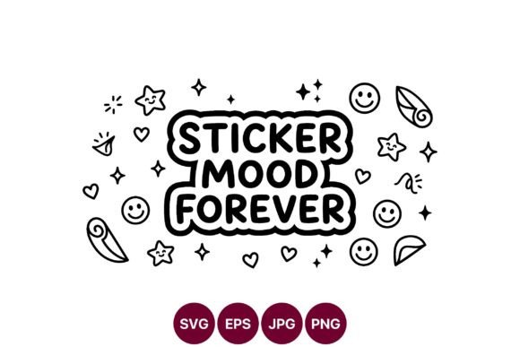 Fun Sticker Mood Clipart Pack: Graphics & Illustrations for Crafters