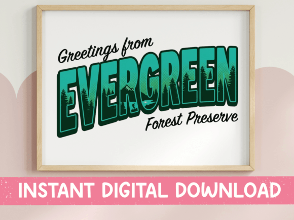 Graphics for T-Shirt Designs: Greetings from Evergreen Forest SVG