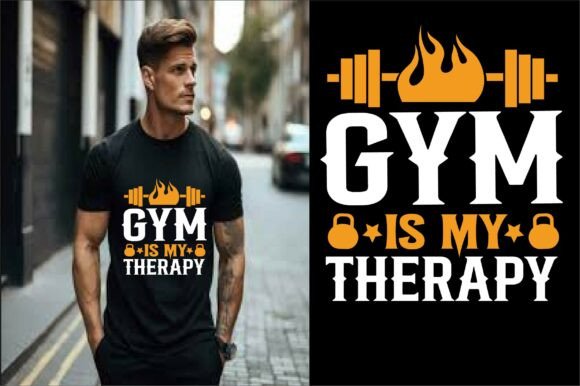 Gym is My Therapy T Shirt Design