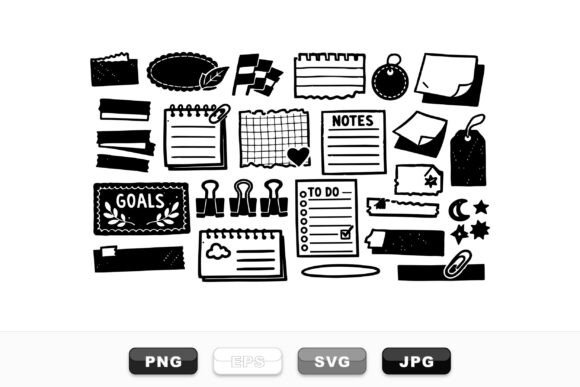Hand Drawn Planner Elements Set