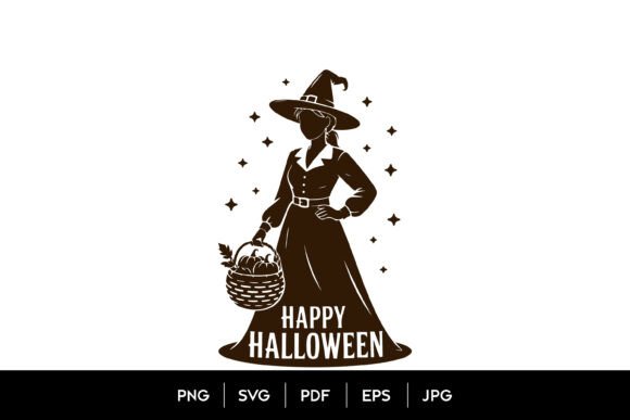 Happy Halloween Witch SVG