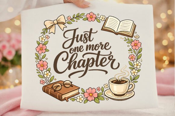 Just One More Chapter Cute Book Lover Graphics