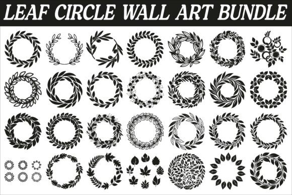 Minimal Leaf Circle Wall Art Design