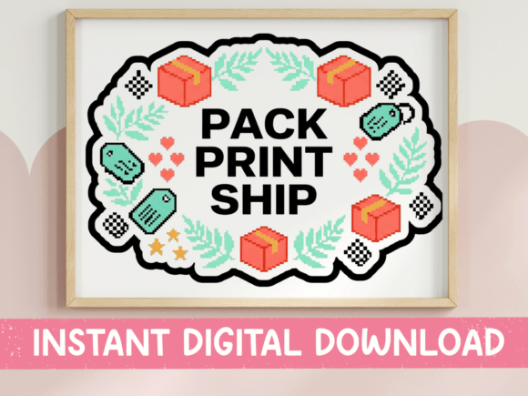 Pack Print Ship Cross Stitch SVG Graphics
