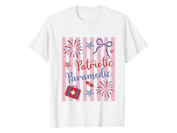 Patriotic Pride Paramedic T-Shirt Graphics