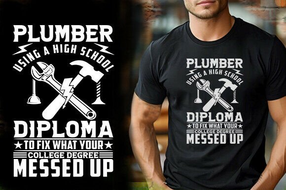 Plumber Using a High School Diploma Graphics