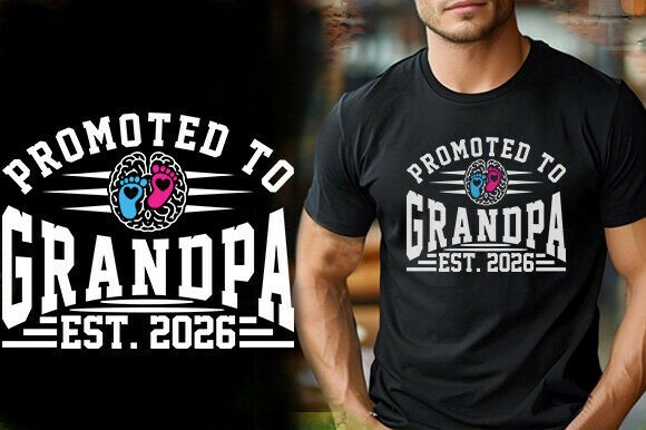 PROMOTED to GRANDPA T-Shirt Graphics