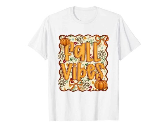 Pumpkin Fall Vibes Fall T-Shirt Graphics