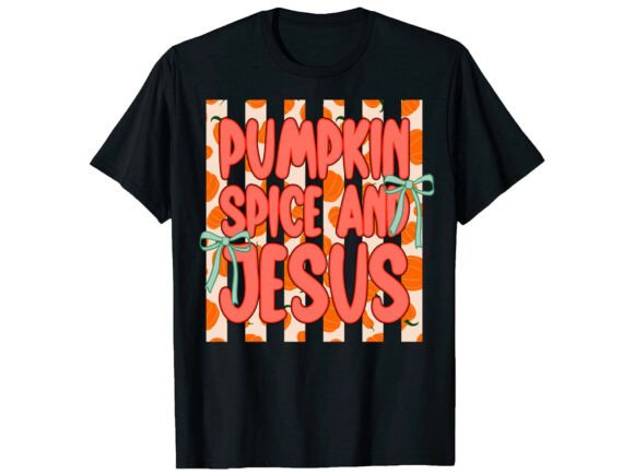 Pumpkin Spice Jesus Fall T-Shirt Graphics