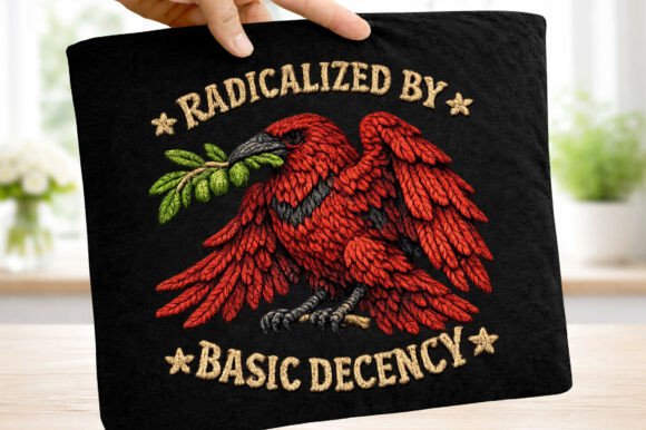 Radicalized by Basic Decency Faux Yarn Graphics