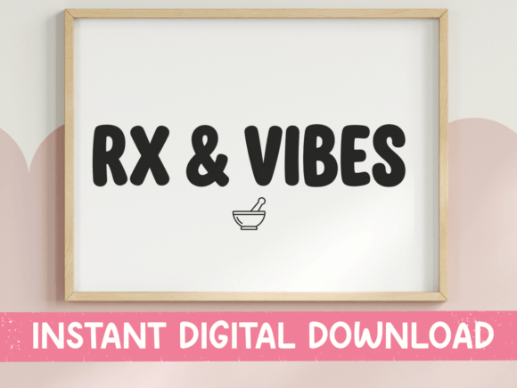 Rx and Vibes Pharmacy Funny SVG