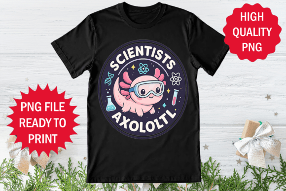 Scientist Lover Axolotl Sublimation Art
