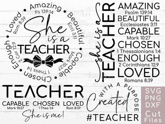 She is a Teacher Appreciation Day Verses Graphics
